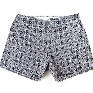 Classy J. Crew 5" Chino Shorts in Medallion Design Sz 0 EUC // Preppy // Summer